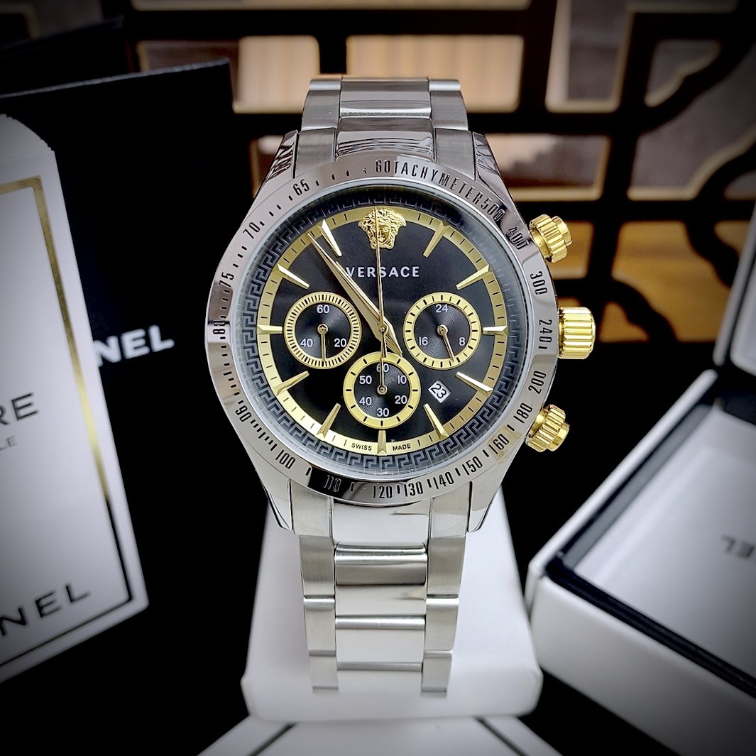 Đồng hồ Versace Chrono Classic VEV700419 dây kim loại nam tính lịch lãm Like auth 44mm (4) Đồng hồ Versace Chrono Classic VEV700419 dây kim loại nam tính lịch lãm Like auth 44mm