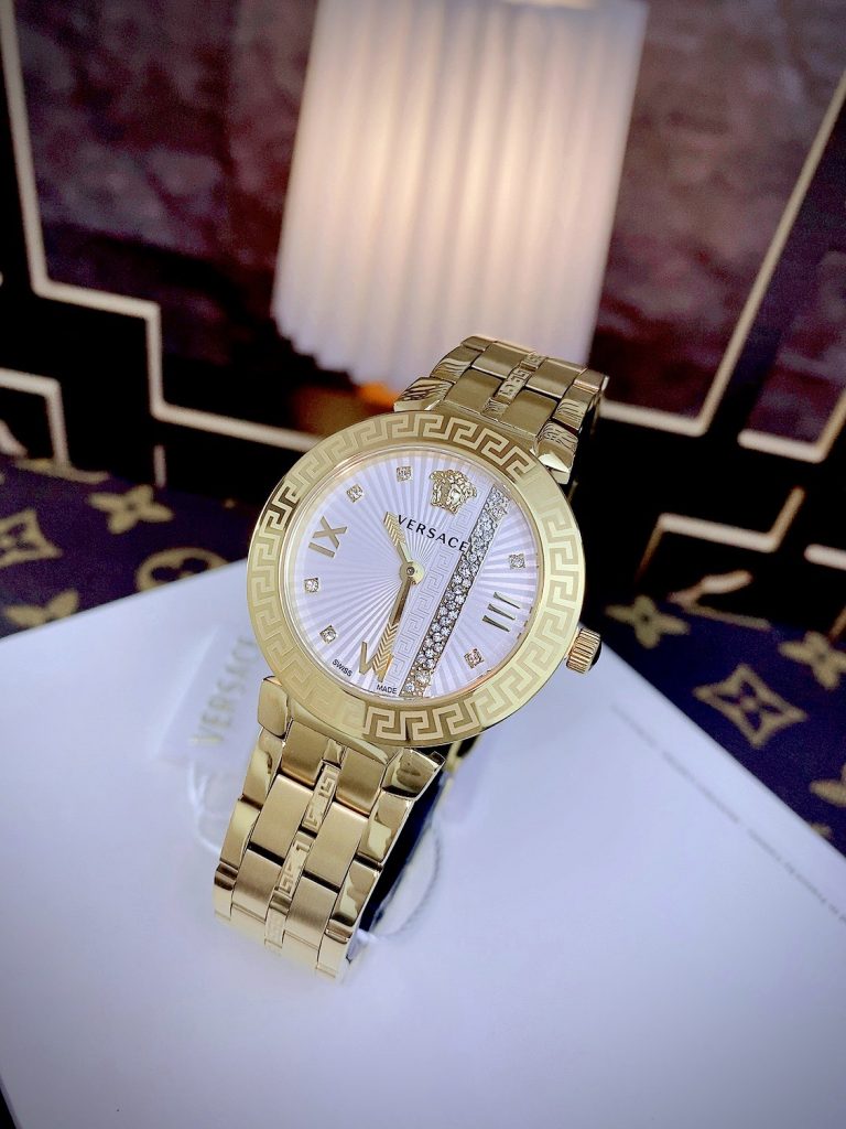 Đồng hồ Versace Greca Icon nữ màu Vàng Gold Like auth 36mm