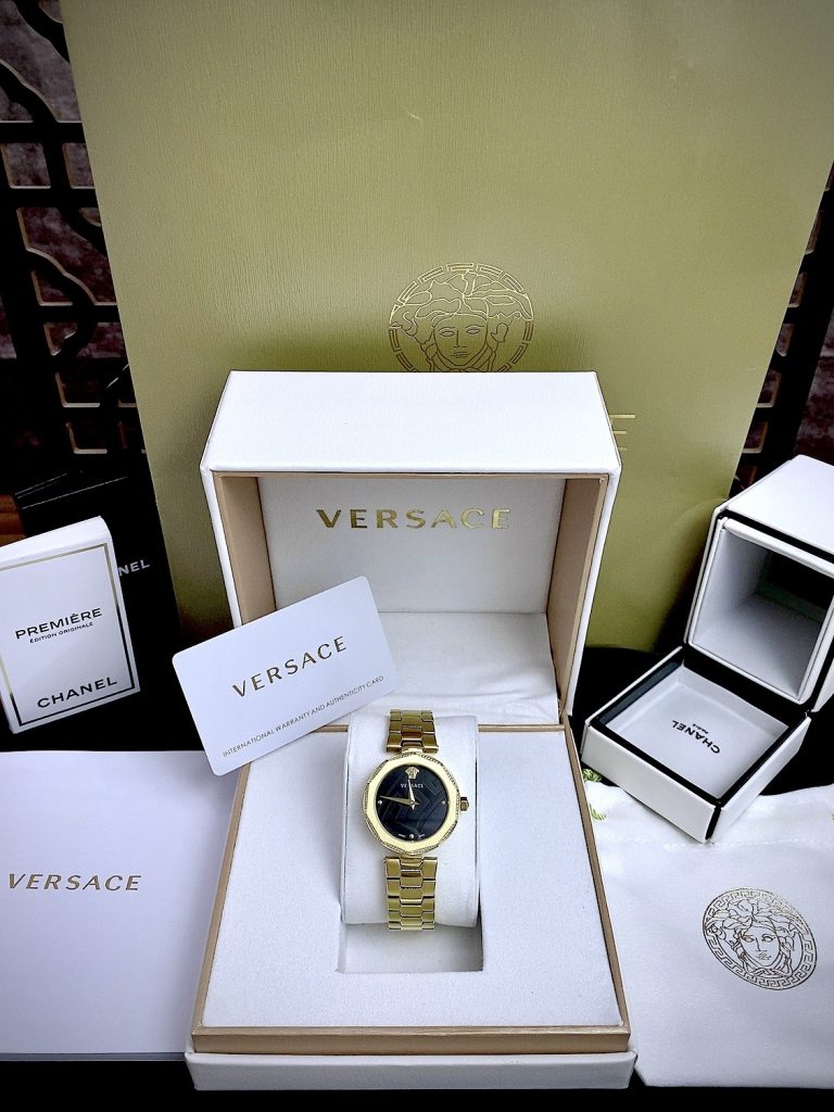 Đồng hồ Versace Ladies IDYA nữ màu Vàng Gold Like auth 35mm