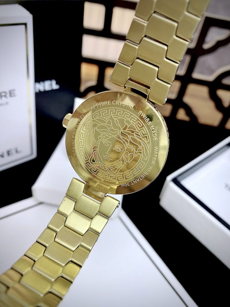 Đồng hồ Versace Ladies IDYA nữ màu Vàng Gold Like auth 35mm