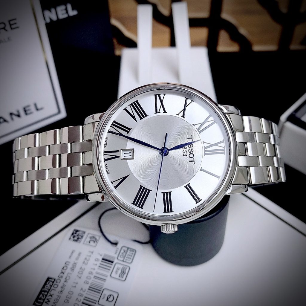 Đồng hồ nam Tissot Carson T122.410.11.033.00 dây kim loại Super Fake 40mm