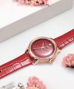 Đồng hồ nữ Swarovski Crystalline House 5295380 mặt màu đỏ Like auth 38mm