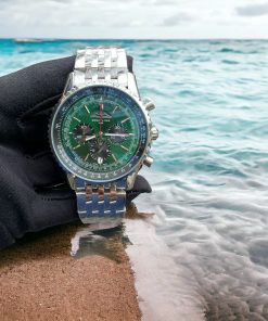 Đồng hồ Breitling Navitimer B01 Chronograph nam mặt xanh Green Fake 11 45mm