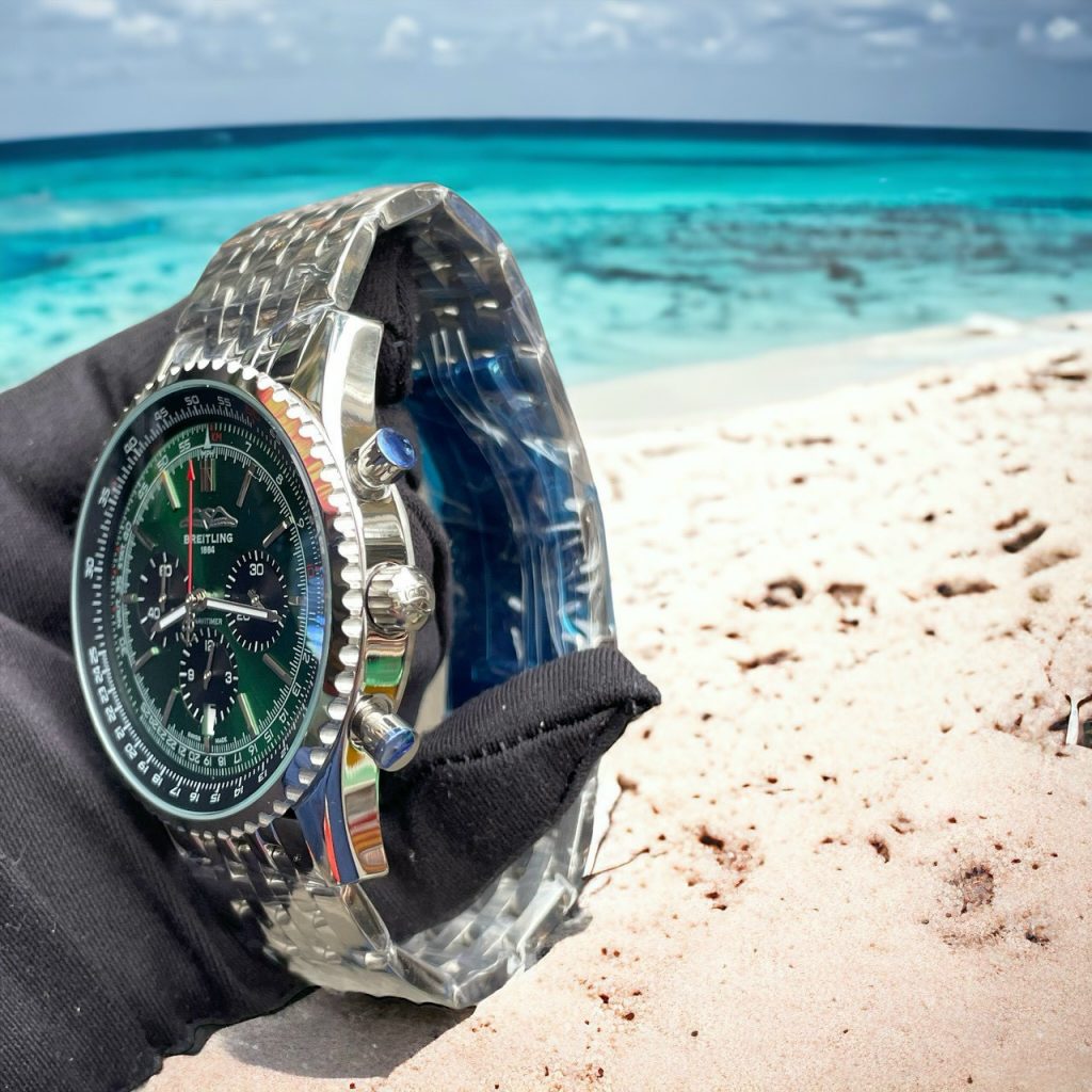 Đồng hồ Breitling Navitimer B01 Chronograph nam mặt xanh Green Fake 11 45mm