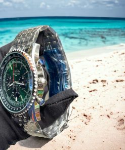 Đồng hồ Breitling Navitimer B01 Chronograph nam mặt xanh Green Fake 11 45mm