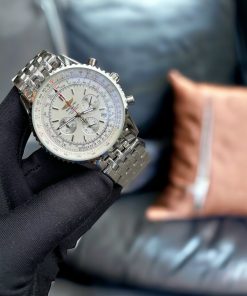 Đồng hồ Breitling Navitimer Chronograph nam mặt trắng Super Fake 45mm