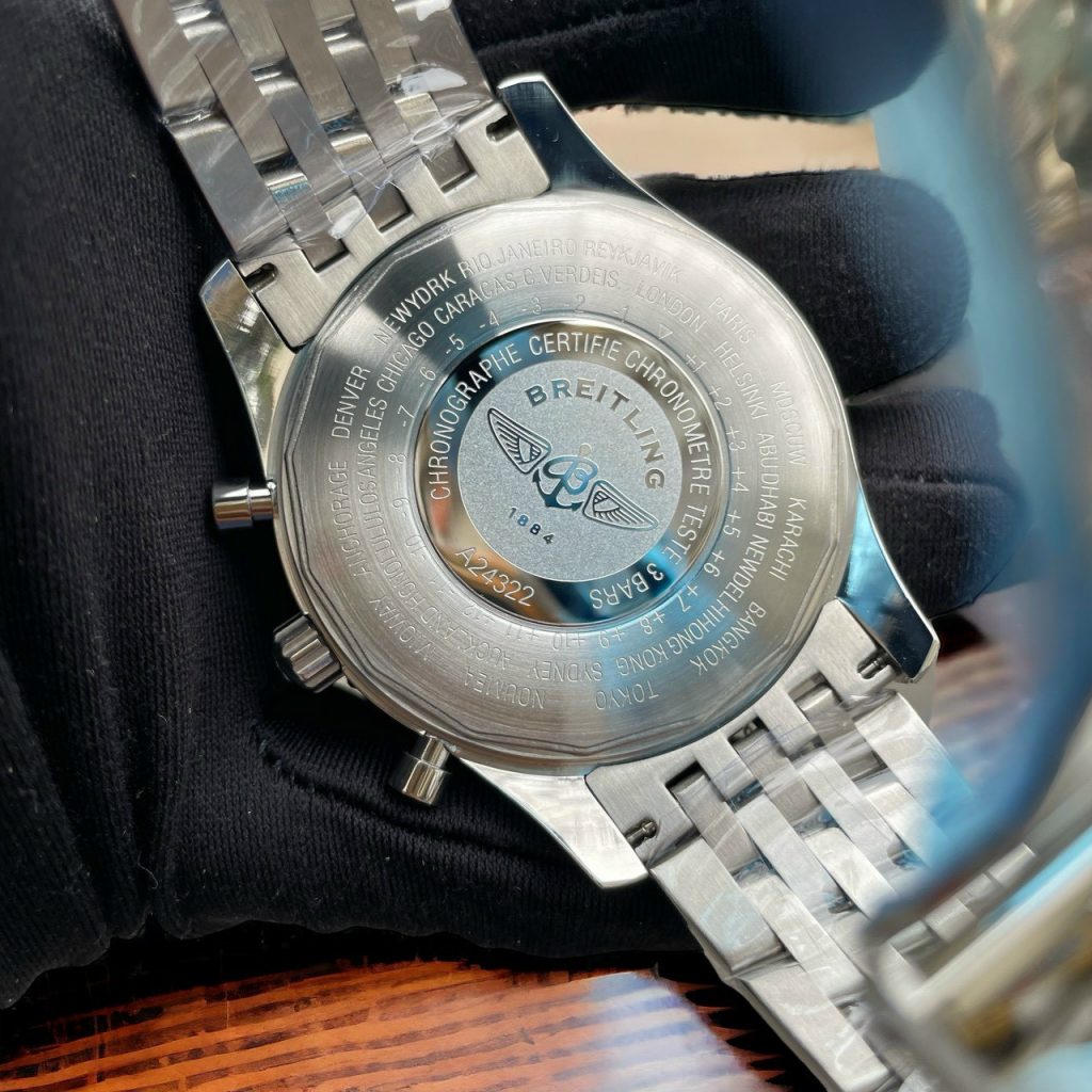 Đồng hồ Breitling Navitimer Chronograph nam mặt trắng Super Fake 45mm