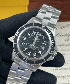 Đồng hồ Breitling Superocean Chronometre nam mặt đen Fake giá rẻ 45mm