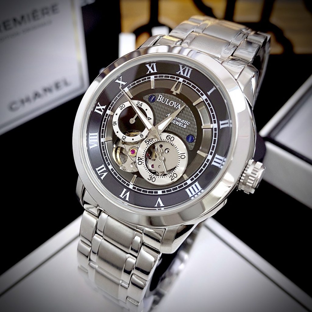 Đồng hồ Bulova 96A123 nam dây kim loại 3 màu mặt Like Auth 42mm