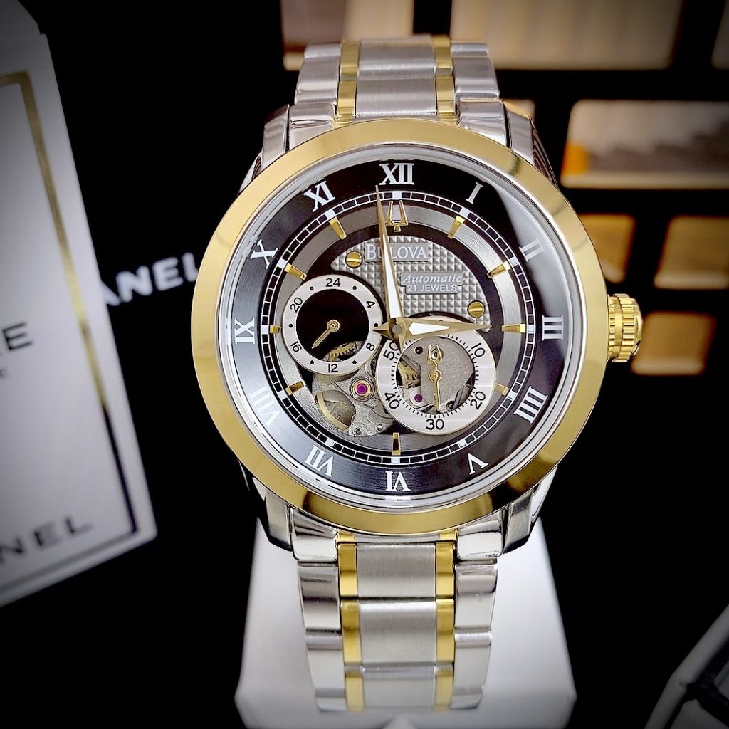 Đồng hồ Bulova 96A123 nam dây kim loại 3 màu mặt Like Auth 42mm