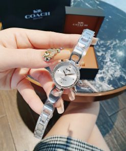Đồng hồ Coach Part Signature nữ mặt tròn đính đá Like Auth 26mm