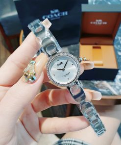 Đồng hồ Coach Part Signature nữ mặt tròn đính đá Like Auth 26mm