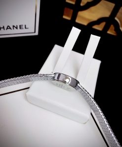 Đồng hồ Dior Satine nữ mặt hồng dây kim loại Like Auth 19mm