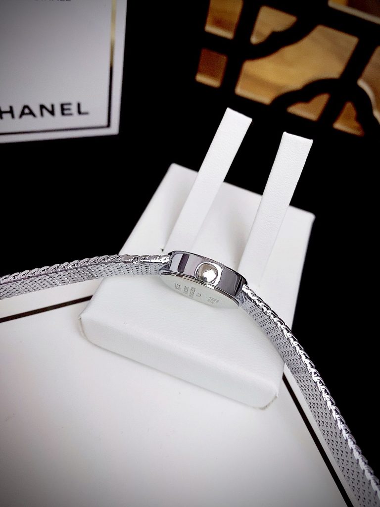 Đồng hồ Dior Satine nữ mặt hồng dây kim loại Like Auth 19mm