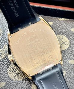 Đồng hồ Franck Muller V45 máy cơ Nhật màu đen vỏ vàng hồng