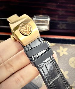 Đồng hồ Franck Muller V45 máy cơ Nhật màu đen vỏ vàng hồng