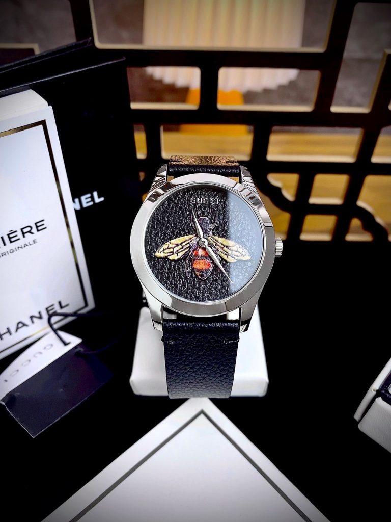 Đồng hồ Gucci G-Timeless nữ hoạ tiết hình con ong Like Auth 38mm