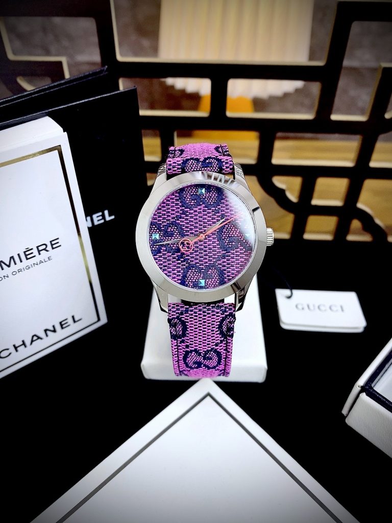 Đồng hồ Gucci G-Timeless nữ mặt màu tím Like Auth 38mm