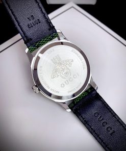 Đồng hồ Gucci G-Timeless nữ siêu cấp dây da màu xanh lá cây 38mm (1)