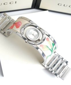 Đồng hồ Gucci nữ siêu cấp họa tiết hoa lá dạng lắc tay 23 (1)