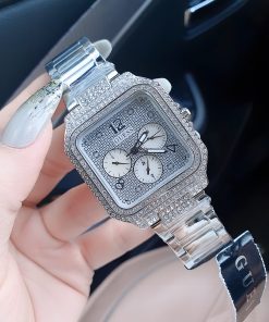 Đồng hồ Guess Integrity nữ mặt vuông đính đá GW0472L1 Like Auth 35mm