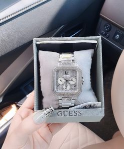 Đồng hồ Guess Integrity nữ mặt vuông đính đá GW0472L1 Like Auth 35mm