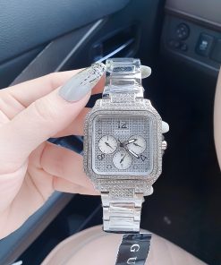 Đồng hồ Guess Integrity nữ mặt vuông đính đá GW0472L1 Like Auth 35mm