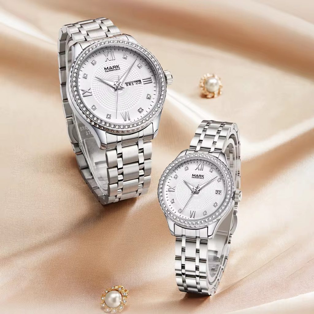 Đồng hồ Mark Fairwhale 3690 cặp đôi màu demi chính hãng 36-40mm (1)