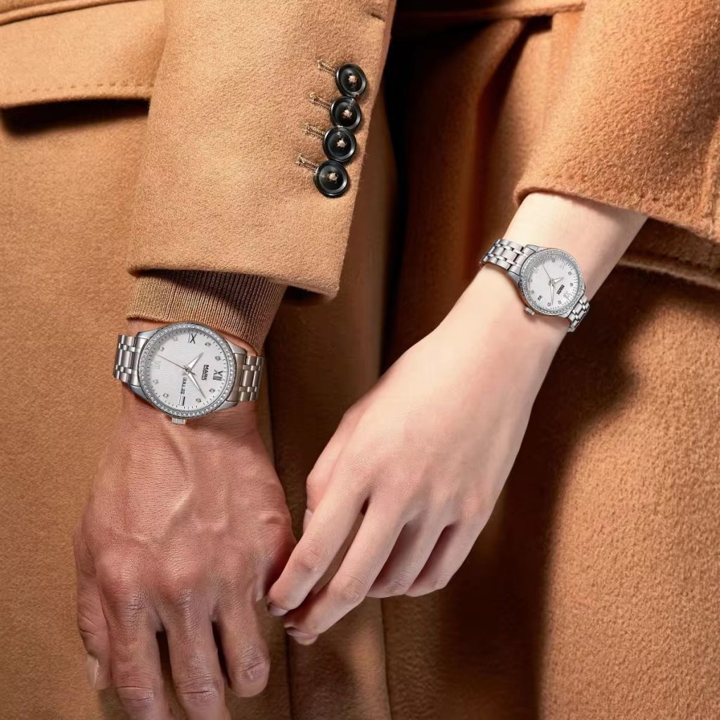 Đồng hồ Mark Fairwhale 3690 cặp đôi màu demi chính hãng 36-40mm (1)