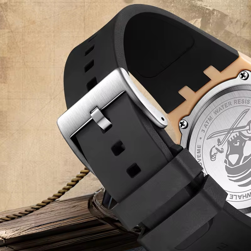 Đồng hồ Mark Fairwhale 5040 nam mặt cướp biển chính hãng 44mm (1)