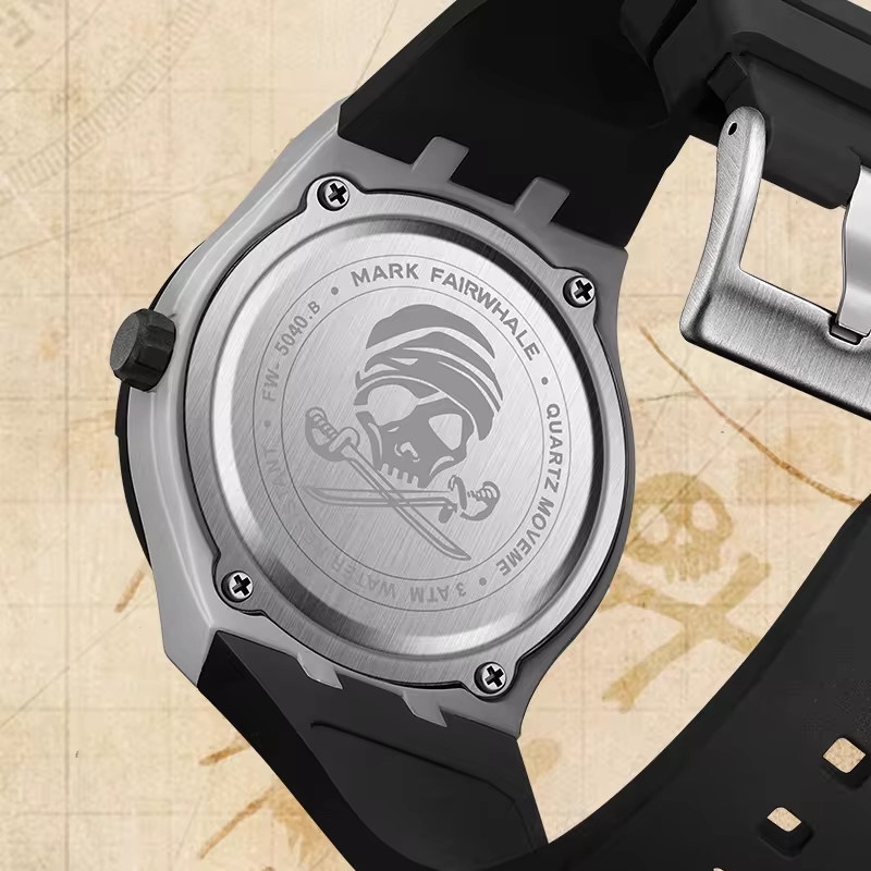 Đồng hồ Mark Fairwhale 5040 nam mặt cướp biển chính hãng 44mm (1)