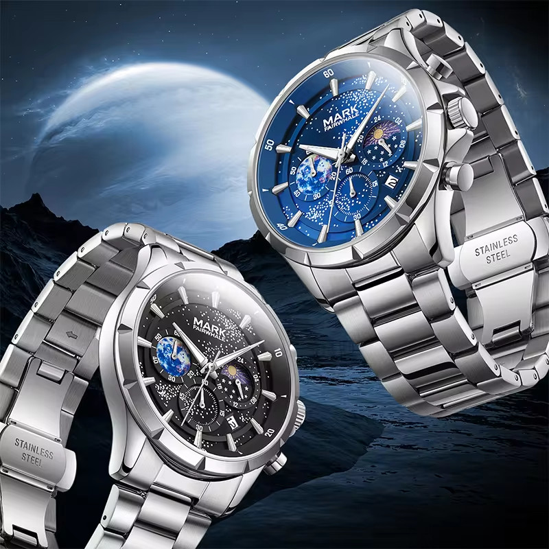 Đồng hồ Mark Fairwhale 5870 nam chính hãng mặt dạ quang 44mm (1)