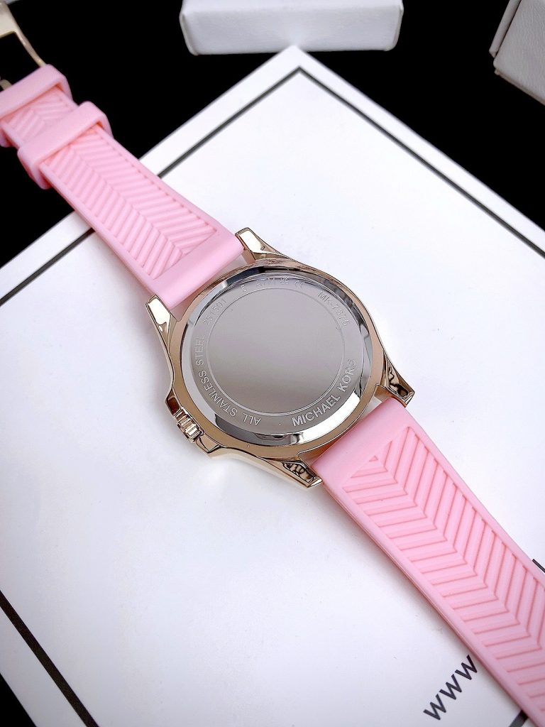 Đồng hồ Michael Kors Mini Pilot Pave Mk7375 nữ màu hồng Like Auth 36mm