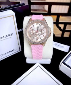 Đồng hồ Michael Kors Mini Pilot Pave Mk7375 nữ màu hồng Like Auth 36mm