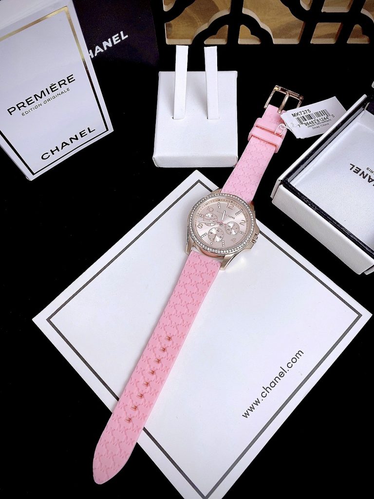 Đồng hồ Michael Kors Mini Pilot Pave Mk7375 nữ màu hồng Like Auth 36mm