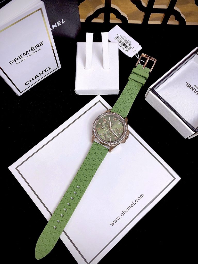 Đồng hồ Michael Kors Mini Pilot Pave nữ màu xanh Mk7421 Like Auth 36mm