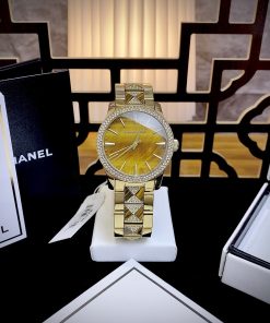 Đồng hồ Michael Kors Runway Three-Hand Gold nữ Mk7389 Like Auth 38mm