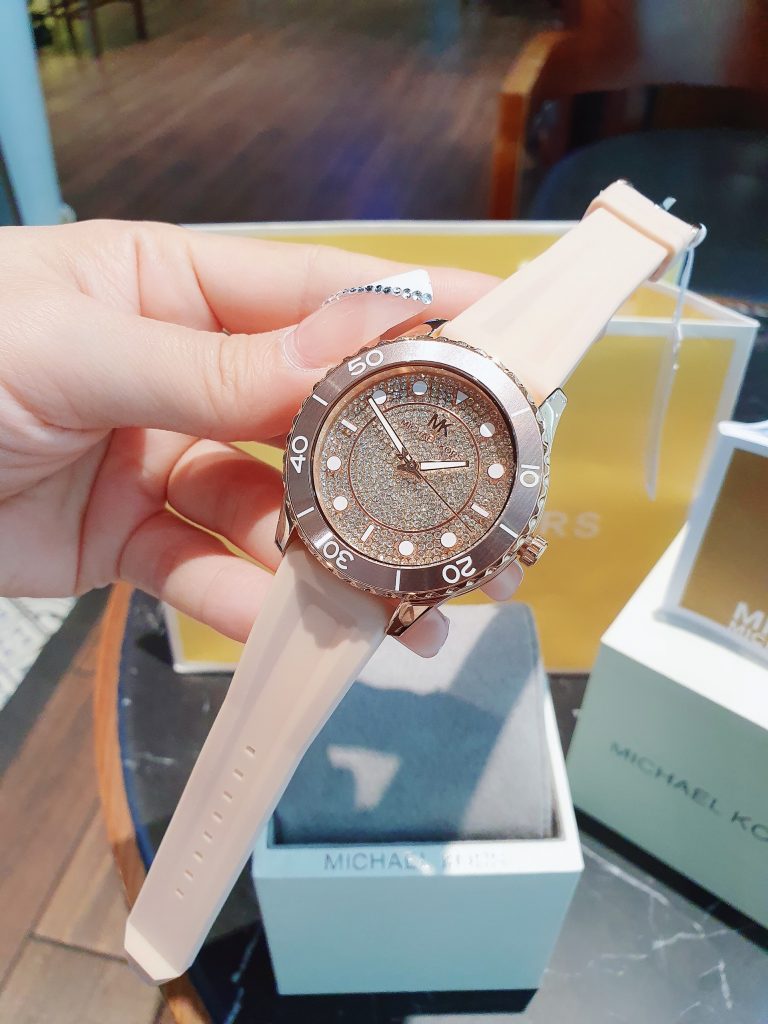 Đồng hồ Michael Kors Runway nữ dây cao su Mk6854 Like Auth 40mm
