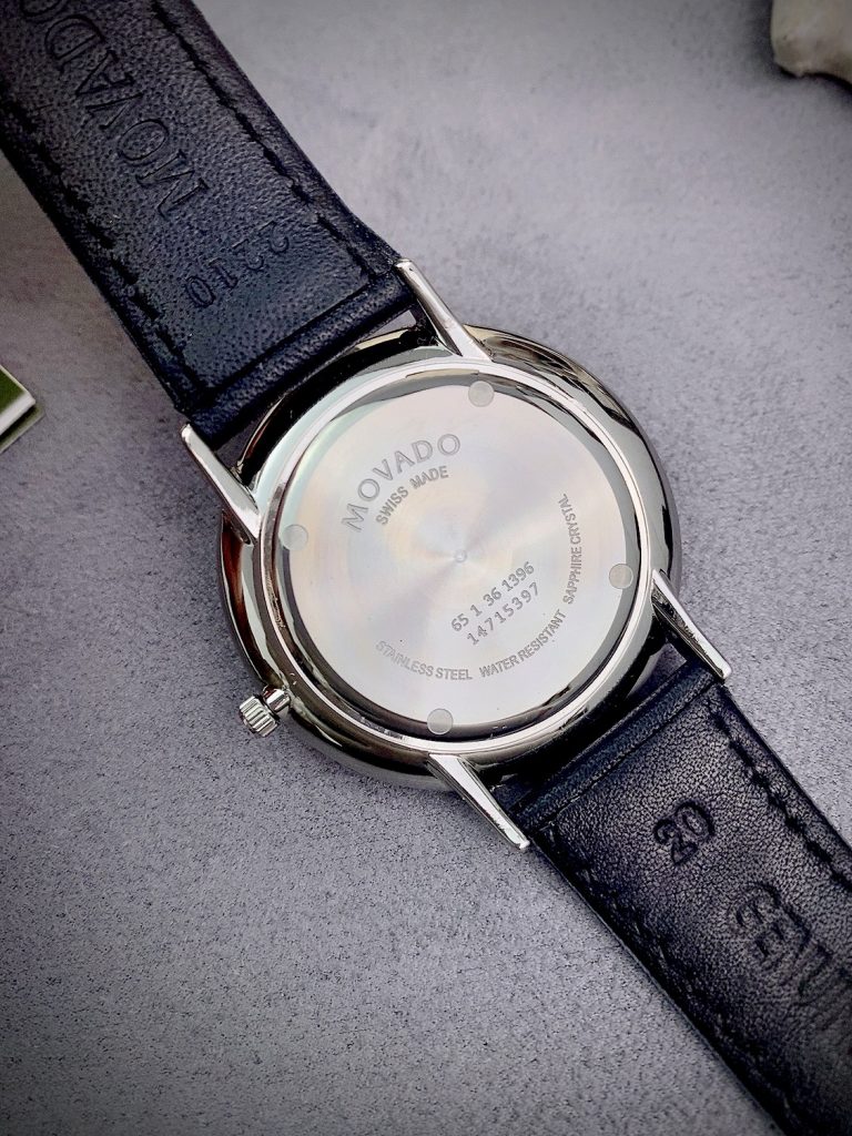 Đồng hồ Movado Ultra Slim nam dây da Super Fake 40mm