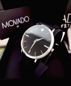 Đồng hồ Movado Ultra Slim nam dây da Super Fake 40mm