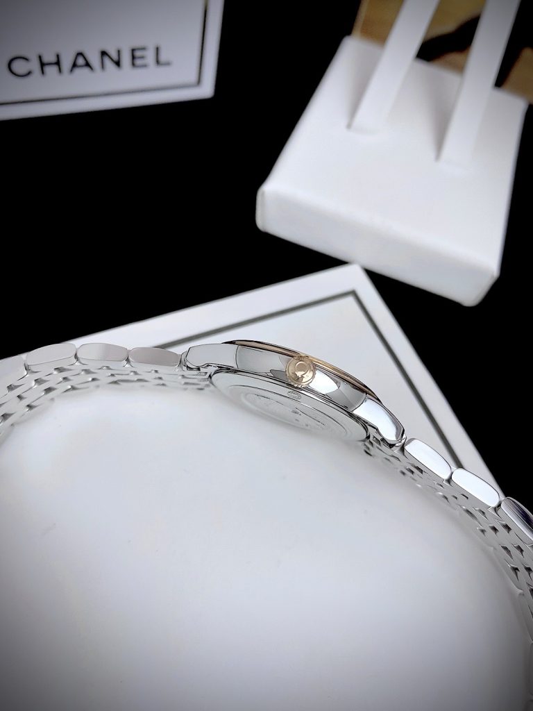 Đồng hồ Omega Deville nữ 3 màu mặt dây kim loại Fake giá rẻ 27.5cm 