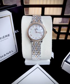 Đồng hồ Omega Deville nữ 3 màu mặt dây kim loại Fake giá rẻ 27.5cm