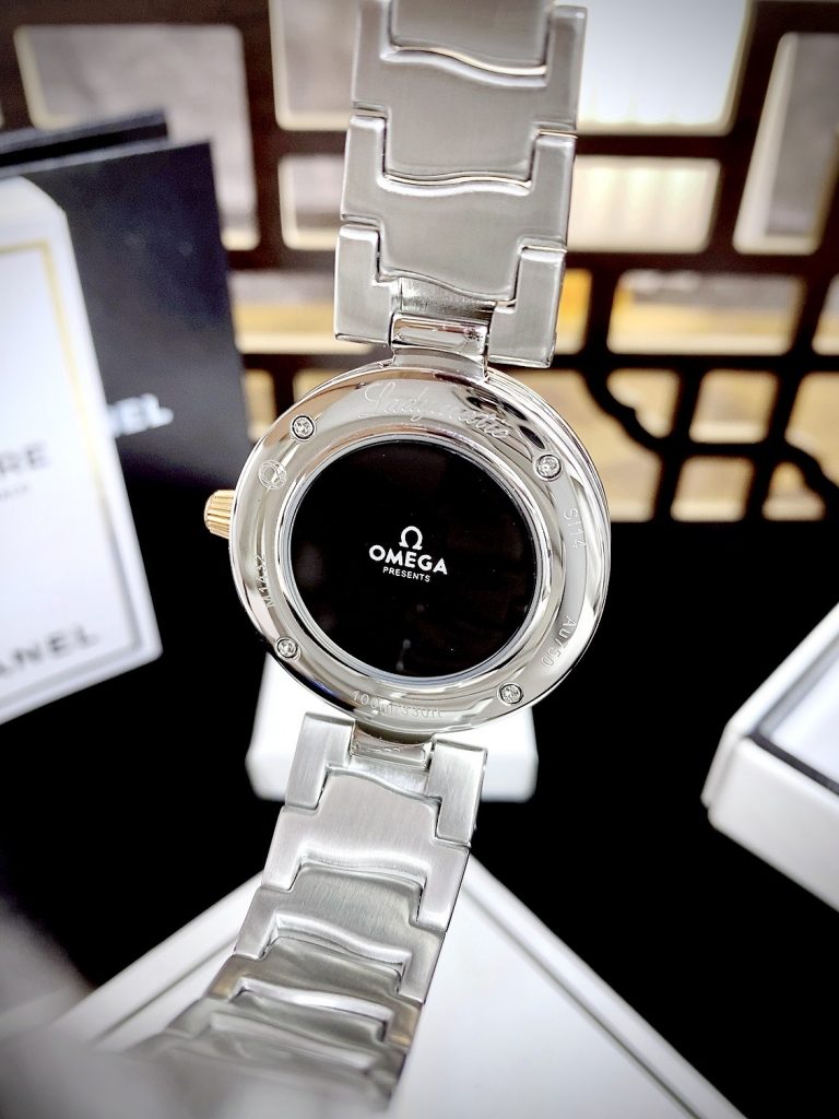 Đồng hồ Omega Ladymatic nữ mặt số màu nâu Super Fake tặng kèm bộ dây 34mm