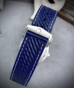 Đồng hồ Omega máy cơ Nhật Seamaster dây cao su màu xanh 43mm (2)
