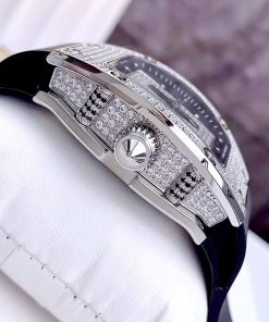 Đồng hồ Richard Mille RM007 nữ đính full đá máy Nhật màu đen 36mm (11)