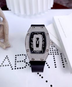 Đồng hồ Richard Mille RM007 nữ đính full đá máy Nhật màu đen 36mm (11)