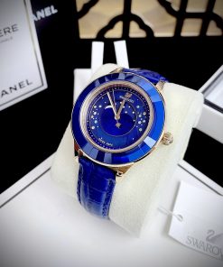 Đồng hồ Swarovski Octea Lux Moon nữ màu xanh Like Auth 38mm