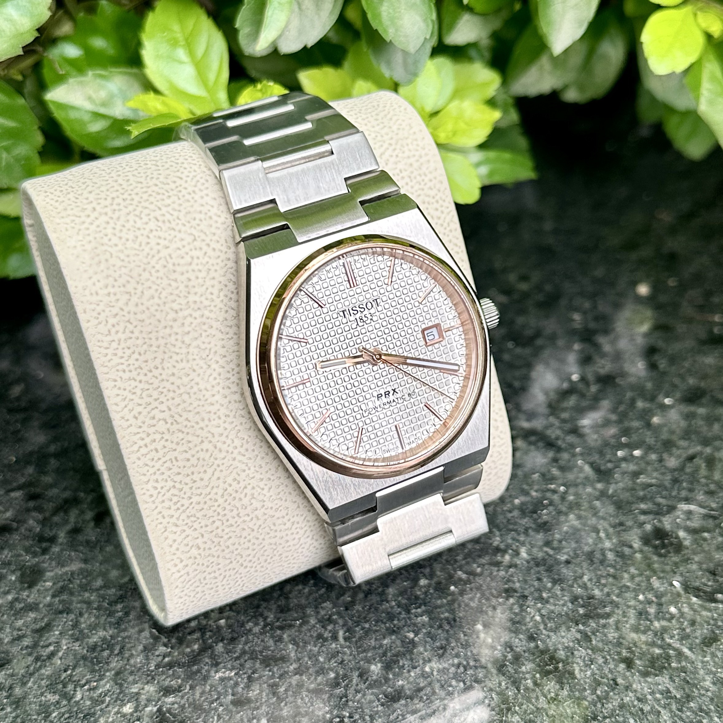 Đồng hồ Tissot 1853 Prx Powermatic 80 nam mặt trắng Super Fake 40mm (1) Đồng hồ Tissot 1853 Prx Powermatic 80 nam mặt trắng Super Fake 40mm
