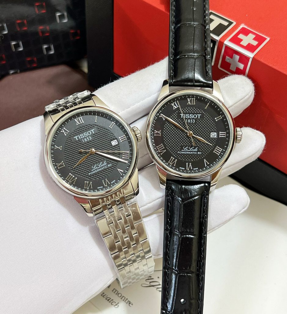 Đồng hồ Tissot 1853 nam mặt đen Fake giá rẻ 39mm