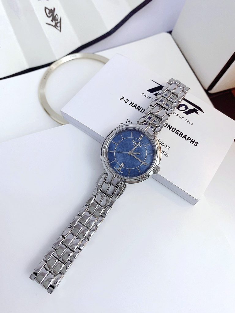 Đồng hồ Tissot Carson Premium nữ mặt xanh Fake giá rẻ 30mm